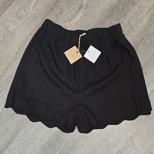 Blu Pepper Elegant Black High Waist Shorts